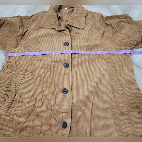 Nwot Minibee Brown Corduroy Jacket/ Shacket - Picture 7 of 9